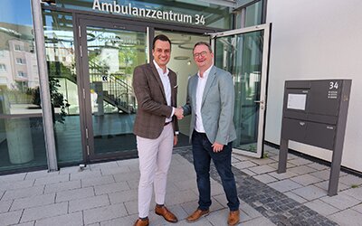 Stefan Prager (links) und Sebastian Stief leiten als Geschäftsführer die KJF Klinik Josefinum